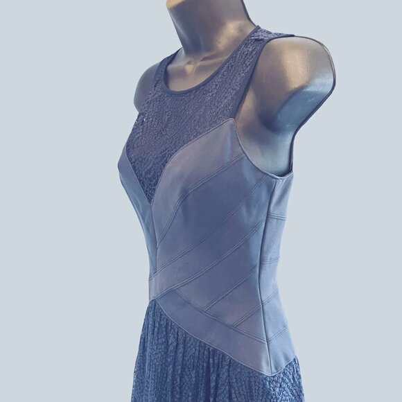 BCBG MAX AZRIA WOMENS DRESSY DRESS  XS navy blue - Picture 3 of 13